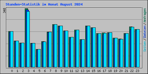 Stunden-Statistik im Monat August 2024