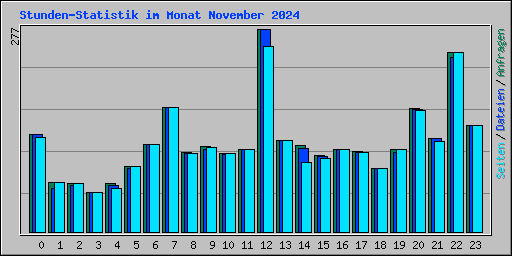 Stunden-Statistik im Monat November 2024