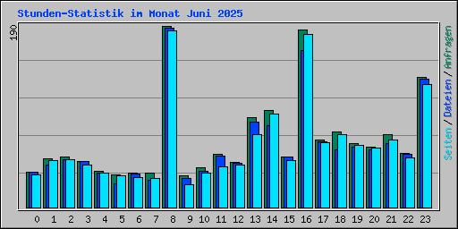 Stunden-Statistik im Monat Juni 2025