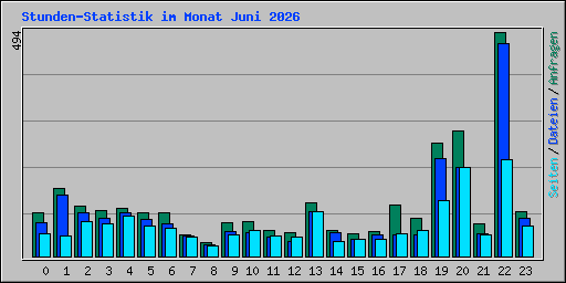 Stunden-Statistik im Monat Juni 2026